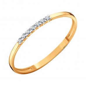 Золотое кольцо Karatov с бриллиантом Т14101Д956 фото