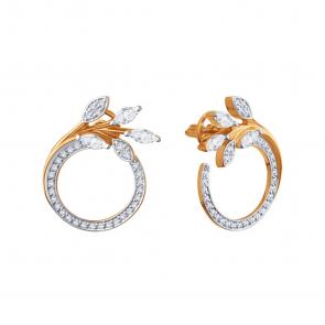 Золотые серьги Karatov с бриллиантом Т14102Г625 фото