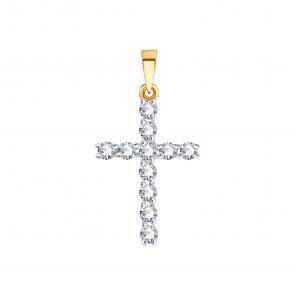 Золотая подвеска Karatov с бриллиантом Т141036062 фото