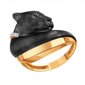 Золотое кольцо Karatov с бриллиантом Т14151Б916 фото