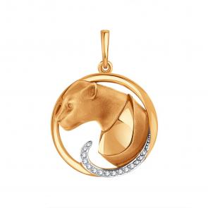 Золотая подвеска Karatov с бриллиантом Т141536079-1 фото