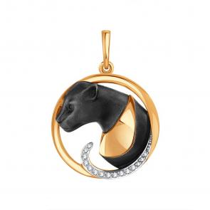 Золотая подвеска Karatov с бриллиантом Т141536079 фото