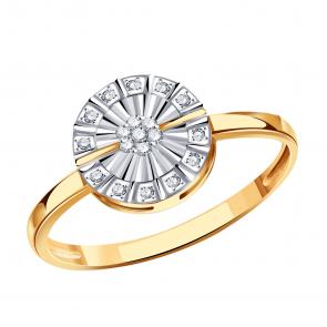 Золотое кольцо Karatov с бриллиантом Т14161Д235 фото
