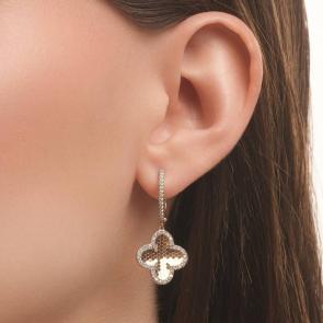 Золотые серьги Karatov с бриллиантом Т14162Г880 фото