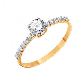 Золотое кольцо Karatov с фианитом Т142015549 фото