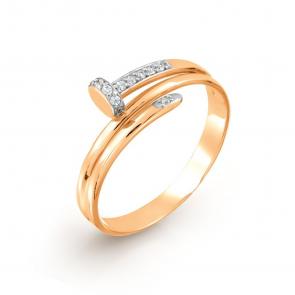 Золотое кольцо Karatov с фианитом Т142017343 фото