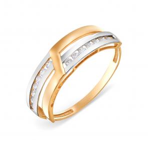 Золотое кольцо Karatov с фианитом Т142018476 фото