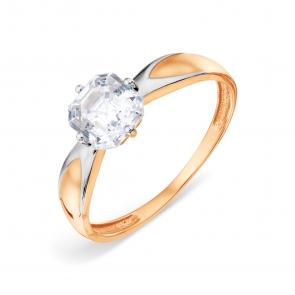 Золотое кольцо Karatov с фианитом Т142018494 фото