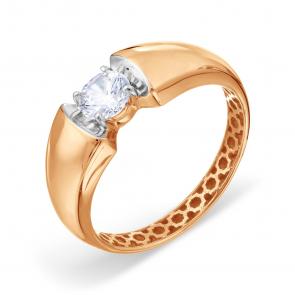 Золотое кольцо Karatov с фианитом Т14201А205 фото