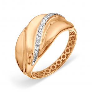 Золотое кольцо Karatov с фианитом Т14201А338 фото