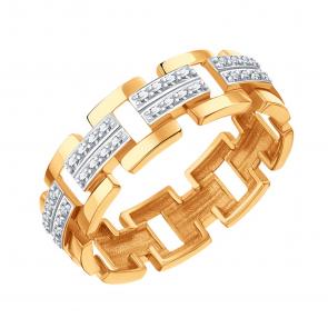 Золотое кольцо Karatov с фианитом Т14201Б356 фото