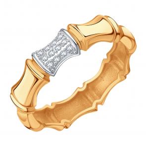 Золотое кольцо Karatov с фианитом Т14201Б583 фото