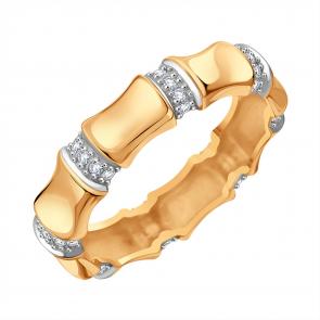 Золотое кольцо Karatov с фианитом Т14201Б585 фото