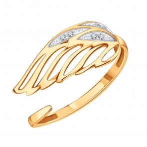 Золотое кольцо Karatov с фианитом Т14201Б652 фото