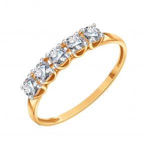 Золотое кольцо Karatov с фианитом Т14201Б695 фото
