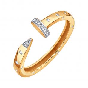 Золотое кольцо Karatov с фианитом Т14201Б848 фото