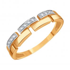 Золотое кольцо Karatov с фианитом Т14201Б943 фото