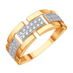 Золотое кольцо Karatov с фианитом Т14201Б946 фото