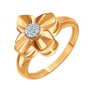 Золотое кольцо Karatov с фианитом Т14201Д160 фото