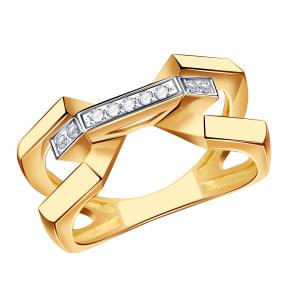 Золотое кольцо Karatov с фианитом Т14201Д223 фото
