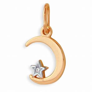 Золотая подвеска Karatov с фианитом Т142031905 фото