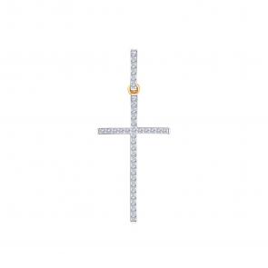 Золотая подвеска Karatov с фианитом Т142035836 фото