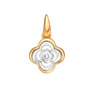 Золотая подвеска Karatov с фианитом Т142036112 фото