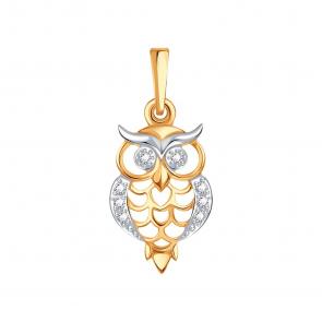 Золотая подвеска Karatov с фианитом Т142036136 фото