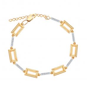 Золотой браслет Karatov с фианитом Т142101202 фото