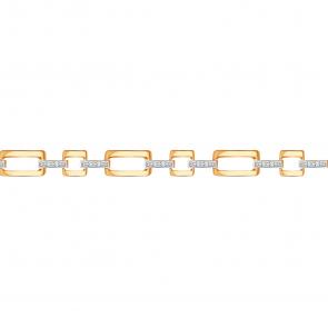 Золотой браслет Karatov с фианитом Т142101203 фото