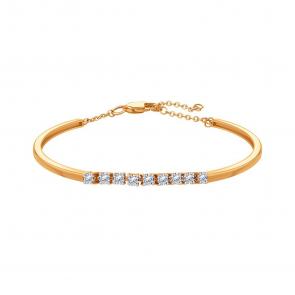 Золотой браслет Karatov с фианитом Т142101258 фото