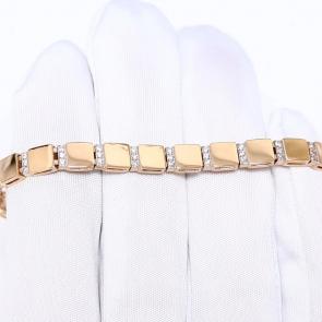 Золотой браслет Karatov с фианитом Т142101320 фото