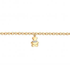 Золотой браслет Karatov с фианитом Т142101459 фото