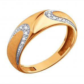 Золотое кольцо Karatov с фианитом Т14261Д173 фото