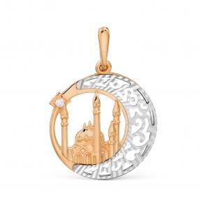 Золотая подвеска Karatov с фианитом Т142635592 фото