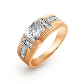Золотое кольцо Karatov с фианитом Т142642900 фото
