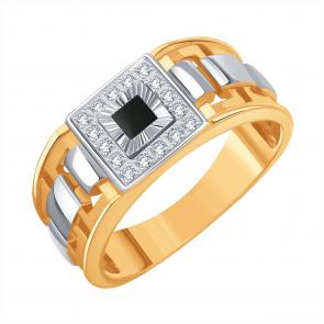 Золотое кольцо Karatov с фианитом Т142642936 фото