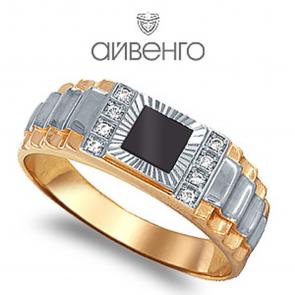 Золотое кольцо Karatov с фианитом Т142642947 фото