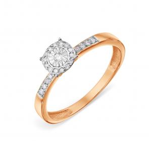 Золотое кольцо Karatov с бриллиантом Т145618330 фото