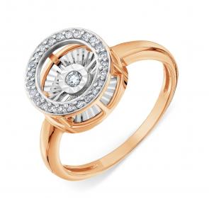 Золотое кольцо Karatov с танцующим бриллиантом Т14561Б187 фото