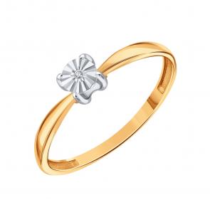 Золотое кольцо Karatov с бриллиантом Т14561Б507 фото