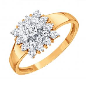 Золотое кольцо Karatov с бриллиантом Т14561Д028 фото