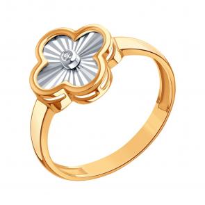 Золотое кольцо Karatov с бриллиантом Т14561Д132 фото