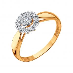 Золотое кольцо Karatov с бриллиантом Т14561Д755 фото