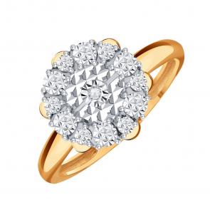 Золотое кольцо Karatov с бриллиантом Т14561Д814 фото