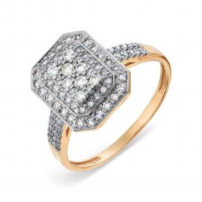 Золотое кольцо Karatov с бриллиантом Т14601А922 фото