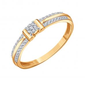 Золотое кольцо Karatov с бриллиантом Т14601Б291 фото