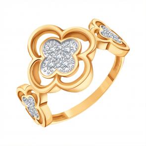 Золотое кольцо Karatov с бриллиантом Т14601Б894 фото