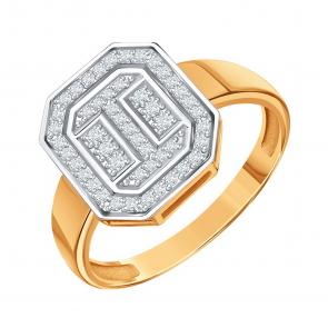 Золотое кольцо Karatov с бриллиантом Т14601Д046 фото