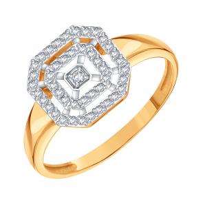 Золотое кольцо Karatov с бриллиантом Т14601Д047 фото